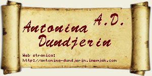 Antonina Dunđerin vizit kartica